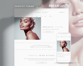 Minimal Shopify Theme, Premium Shopify Theme, Med Spa Shopify Theme, Shopify Website, Skincare Shopify Theme, Candle Shopify, Dreamshack