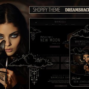 Magisches Shopware-Design, Witchy-Shopik-Design, spirituelles Premium-Shopys-Thema, Shop-Vorlage, Shopget-Website Metaphysical, Dreamshack