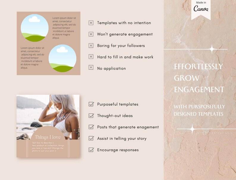 Instagram Post Templates - Boho Canva Templates IG - Bohemian Quotes ...