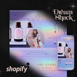 Holographic Shopify Theme: Mystical Beauty Store Design