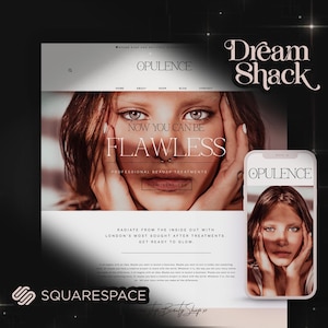Luxury Squarespace Template, Elegant Website Design, Premium Theme, Feminine Squarespace Website, Luxurious Branding, Luxe Template, Blush