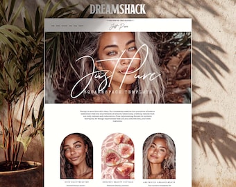 Minimalistisches Boho Squarespace Template für Holistic Brands von Dreamshack