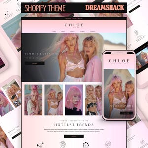Tema Shopify abbigliamento, Tema Shopify moda, Tema Shopify Edgy, Tema Shopify femminile, Tema Shopify per capelli, Sito web Shopify, Dream shack