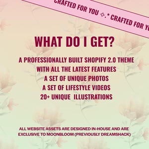 Cottagecore Shopify Theme, Floral Website Design, Floral Branding, Cottagecore Aesthetic Website, MoonBloom - previously Dreamshack image 6