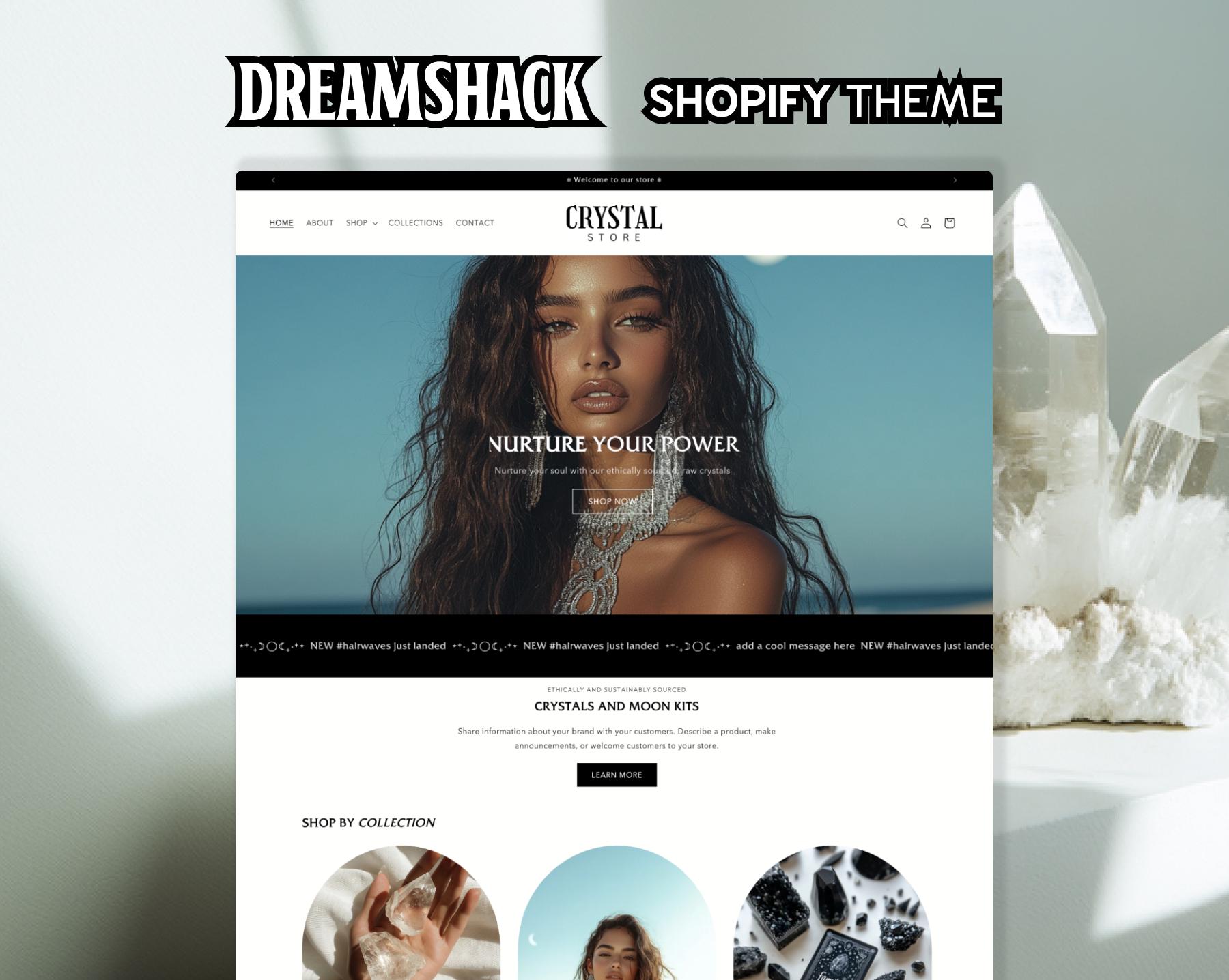 Crystal Shopify Theme: Spiritual Website Design