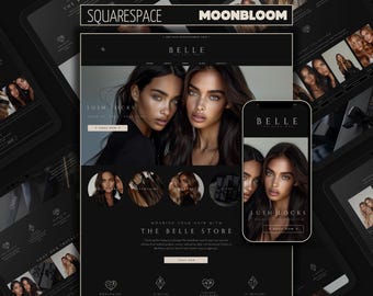 Dark Luxury Squarespace Template: Für Friseure, Hairstylisten, Kosmetikerinnen. Von Dreamshack