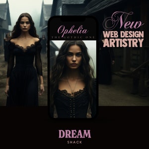 Gothik Shopify Theme, viktorianische Ästhetik Vorlage, Einzigartiges Shopilly Design, cooles Website Design, Romantisches Goth, Dreamshack