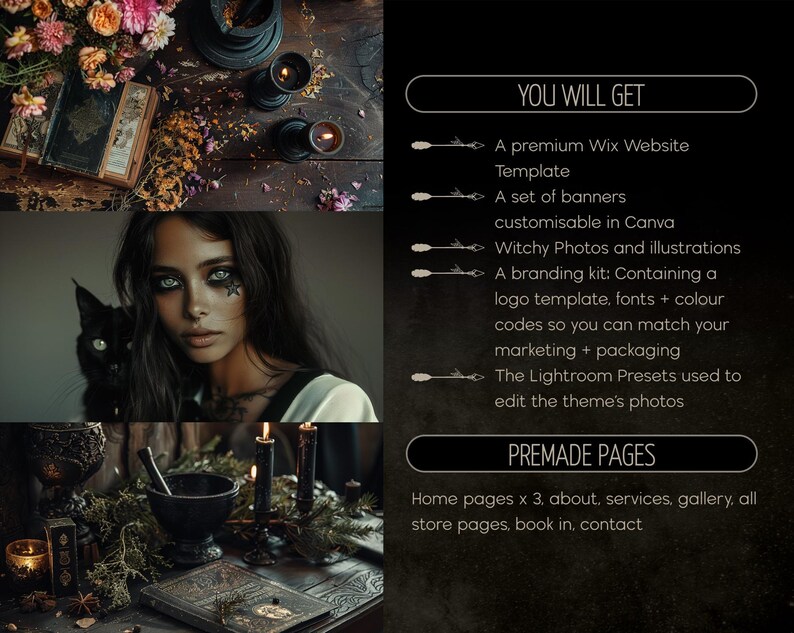 wix website template herbarium, herbalist website, herbalism website, wix for herbalist, wix for witches