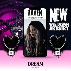 Alternative Shopify Theme, Alt Girl aesthetic, Tattoo shopify, Piercings Studio Website, Pop Punk Brand, Rock Chick Aesthetic, Dreamshack