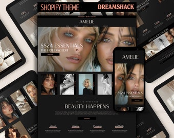 Premium Shopify Theme Influencer, Shopify Theme Aesthetic, Shopify Theme for Digital Products, Ecommerce Website, Dream Shack