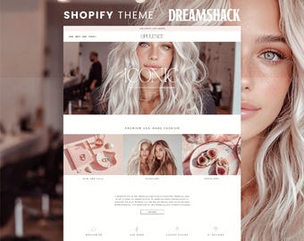 Tema estético para Shopify, tema femenino para marcas de moda, plantilla de sitio web de comercio electrónico de lujo, para pestañas, Dreamshack