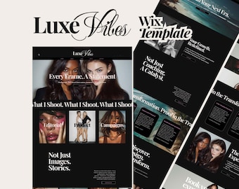 Dark Luxe Wix Website Vorlage: Editionsdesign für Kreative