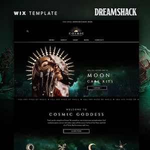 Cosmic Goddess Wix Website Template: Spiritual Services