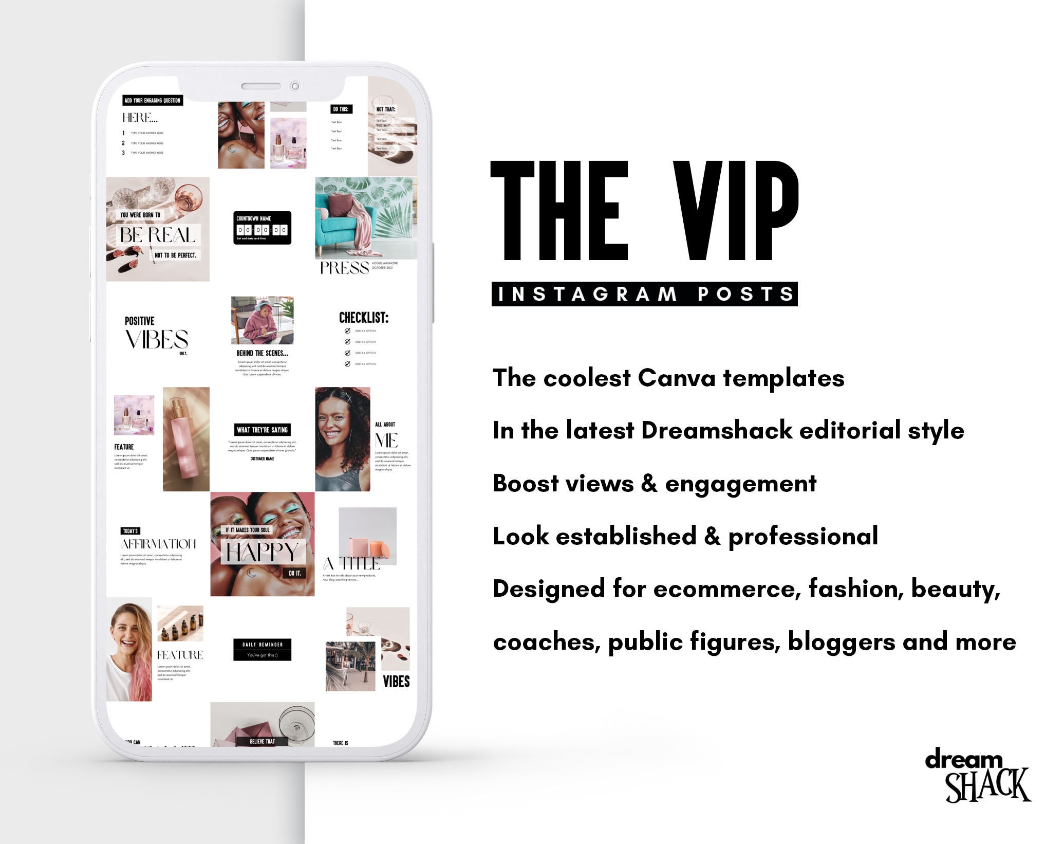 VIP Canva Templates Aesthetic Instagram Templates White Etsy Australia