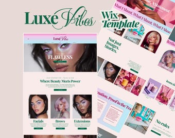 Luxe Website Template, Social Media, Beauty, Mode