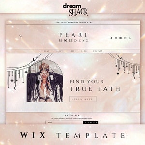 Pearl Wix Website Template - Wix Website Design - Wix Template Elegant - Wix Templates - Elegant Wix Template - Wix Beauty - Dream Shack