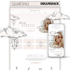 Premium Spiritual Squarespace Templare, Mystical Squarespace, Magical Squarespace, Squarespace Template for Spiritual Business, Dreamshack