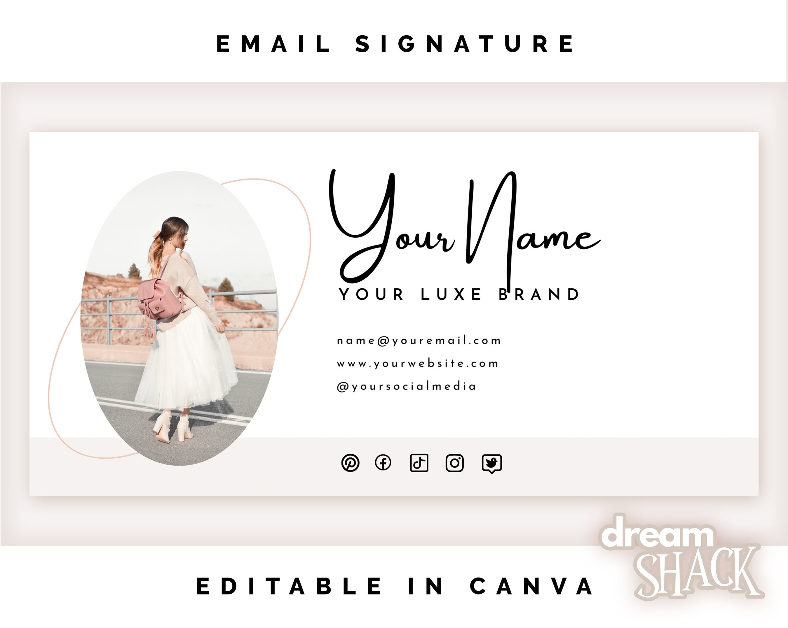 Aesthetic Email Signature Luxe Email Signature Template Etsy