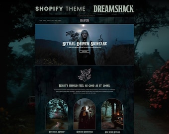 Viktorianisch-Gothic Shopilly Theme: Raven, Beauty & Fashion Website Template
