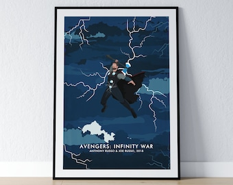 Avengers: Infinity War Poster - A3 & A4 Prints - Minimalist Movie Poster Print - Movie Wall Art