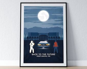 Back To The Future Poster - A3 & A4 Prints - Minimalist Movie Poster Print - Movie Wall Art