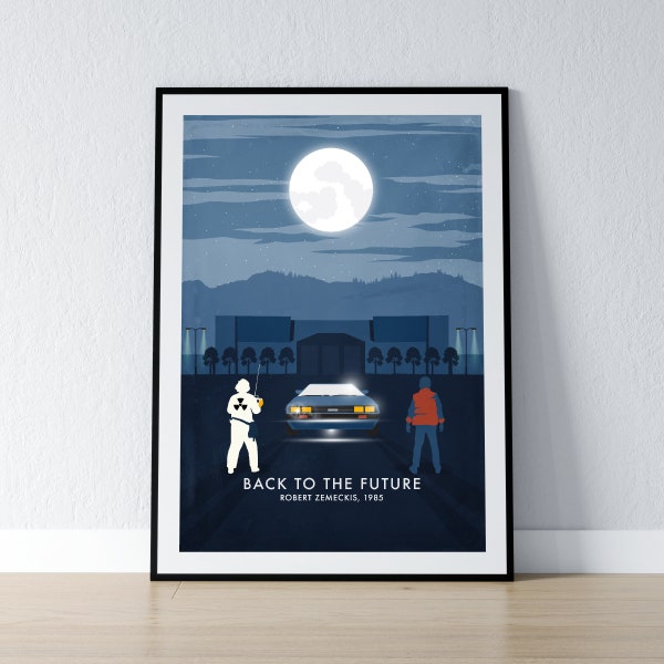 Back To The Future Poster - A3 & A4 Prints - Minimalist Movie Poster Print - Movie Wall Art