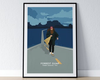 Forrest Gump Poster - A3 & A4 Prints - Minimalist Movie Poster Print - Movie Wall Art