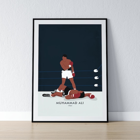 Muhammad Ali vs Sonny Liston 1964 Minimalist Poster Print