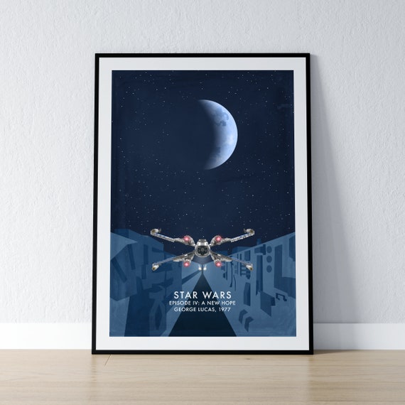 Star Wars Poster - Episode IV: A New Hope - A3 & A4 Prints - Minimalist Movie Poster Print - Movie Wall Art