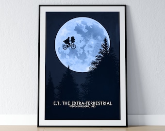 E.T. Minimalist Movie Poster – Spielberg Film Art Print