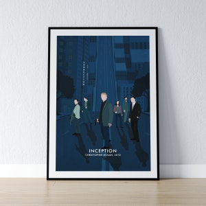 Inception Poster - A3 & A4 Prints - Minimalist Movie Poster Print - Movie Wall Art
