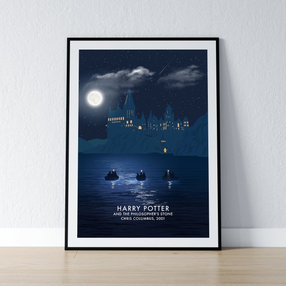Harry Potter Poster - Philosopher's Stone - A3 & A4 Prints - Minimalist Movie Poster Print - Movie Wall Art