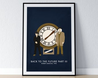 Back To The Future Part III Poster - A3 & A4 Prints - Minimalist Movie Poster Print - Movie Wall Art