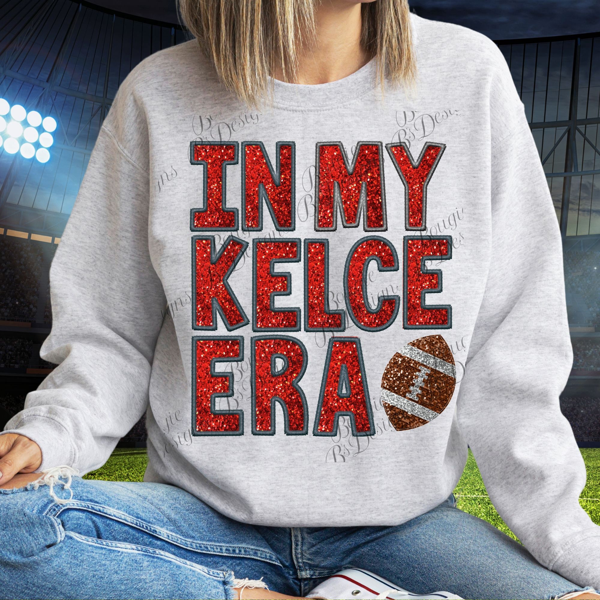 In My Travis Kelce Era Shirt Sequins PNG, Embroidered, Instant Download,  Cheifs, Cricut Cut File, Sequins 