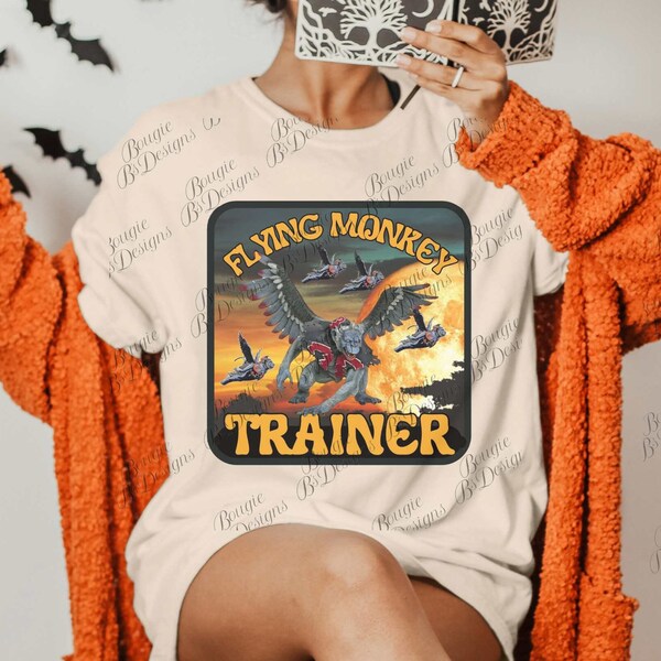 Flying Monkey Trainer png, Wizard of Oz t-shirt PNG SVG, Instant Download, Sublimation, Halloween shirt design, fall shirt design,