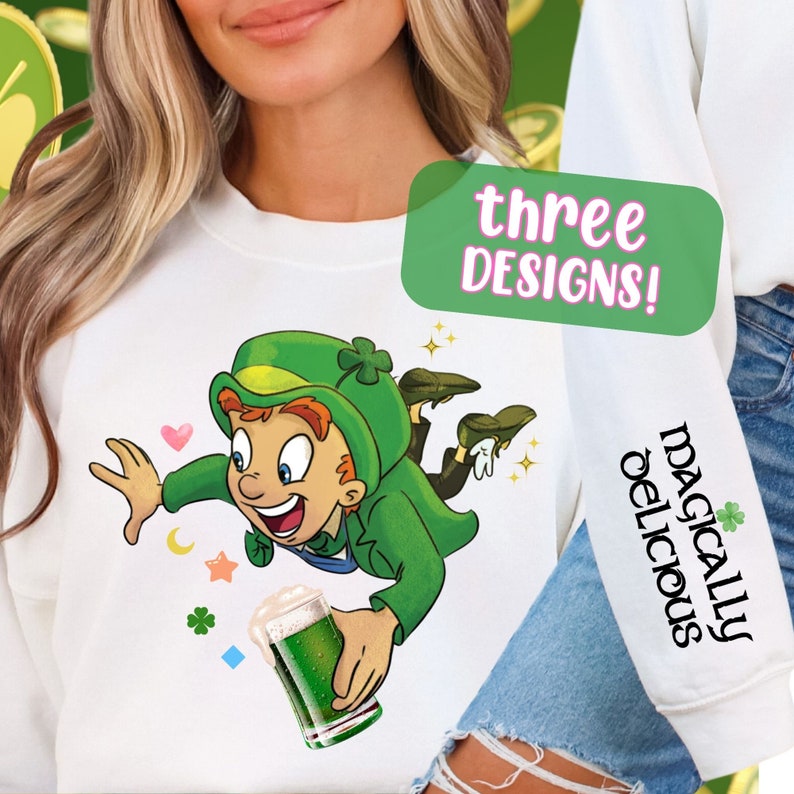 St. Patrick's Day PNG, Stanley, Magically Delicious, Digital Download, Sublimate, Sublimation, bundle, pink image 6