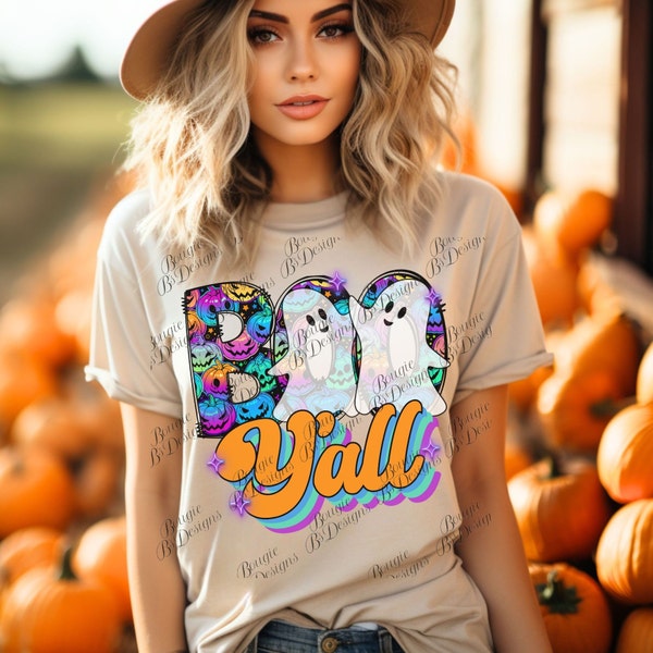 Boo PNG-Halloween Sublimation, Digital Design Download, girl halloween png, preppy png, spooky season png, fall png, Trendy, Retro, Vintage