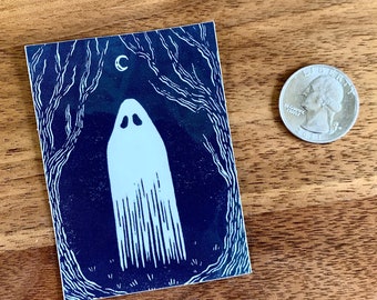 Ghost Vinyl Sticker 2.25”x3”