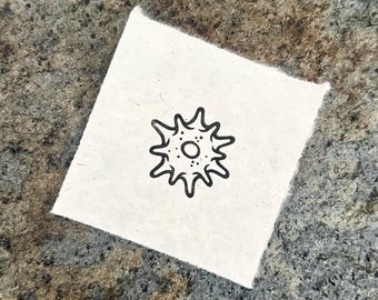 Witch Cake Linocut Print 4"x4"