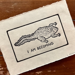 I Am Becoming Linocut Print 5x7 image 3