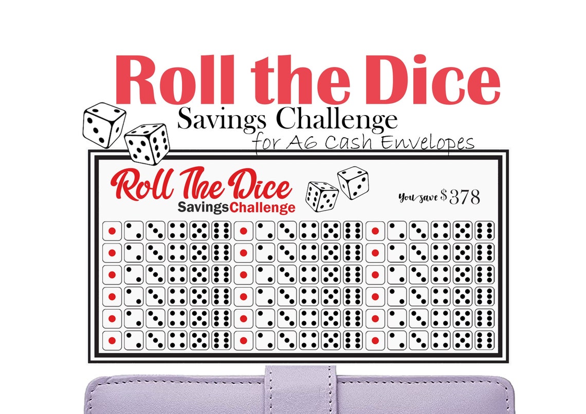 Roll the Dice Savings Challenge Printable Budget Binder Etsy