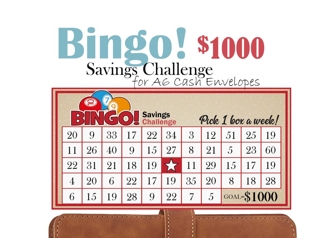 Bingo Money Saving Challenge for A6 Cash Envelopes, Printable Budget ...