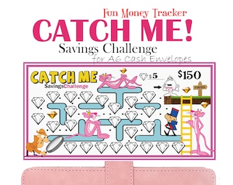 Desafío de ahorro de juego divertido, sobres en efectivo A6, inserto de carpetas de presupuesto, juego de desafío de ahorro, rastreador de ahorro de dinero