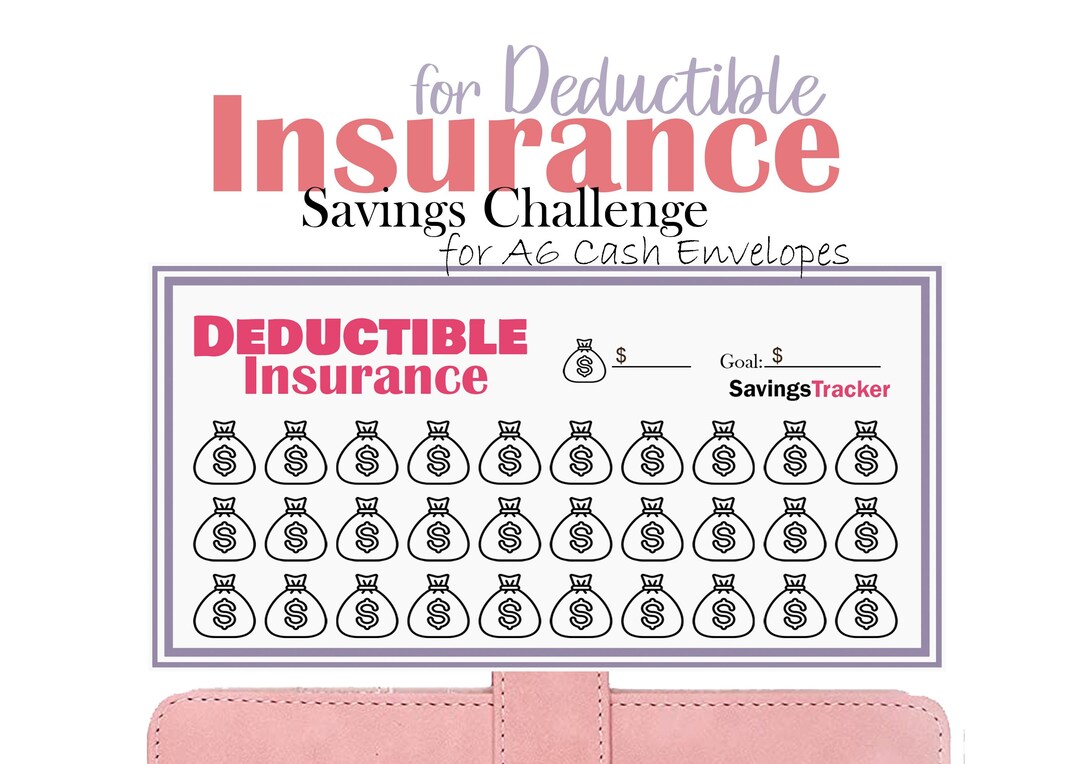 Deductible Insurance Savings Challenge, Printable Budget Binder Insert ...