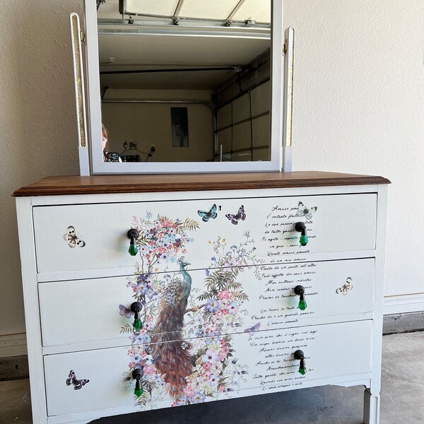 Dresser and mirror