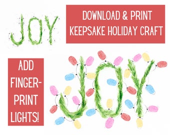 Digitaler Download Fingerabdruck Weihnachtshandwerk