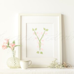 Digital download, Initial Art, Kids Art, Nursery Art, Fingerprint Art