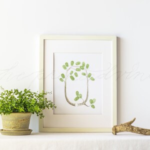 Digital download, Initial Art, Kids Art, Nursery Art, Fingerprint A