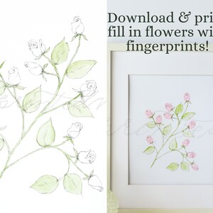 Digital download, Kids Art, Nursery Art, Gift for Mom, Gift for Grandma, Fingerprint Art