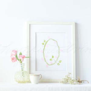 Digital download, Initial Art, Kids Art, Nursery Art, Fingerprint Art